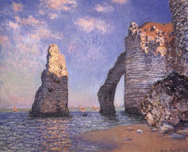 The Needle Rock and the Porte d-Aval,Etretat, Claude Monet